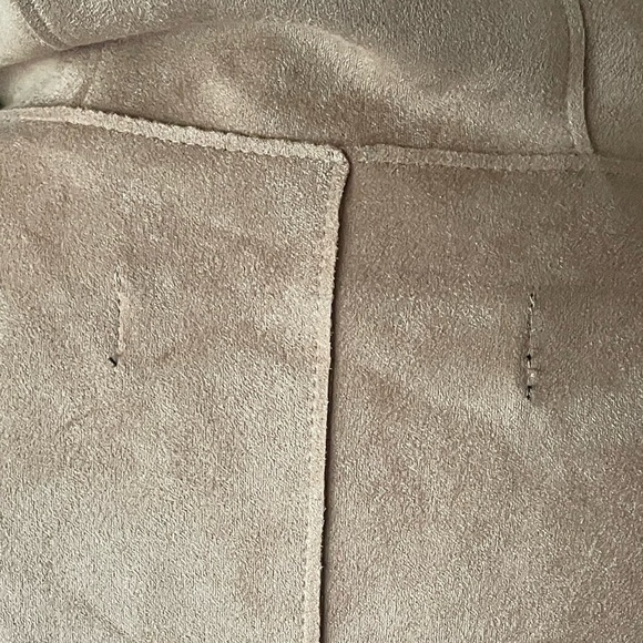 Zara faux suede zip up hooded jacket size M fall closet staple warm outdoors - Picture 9 of 9